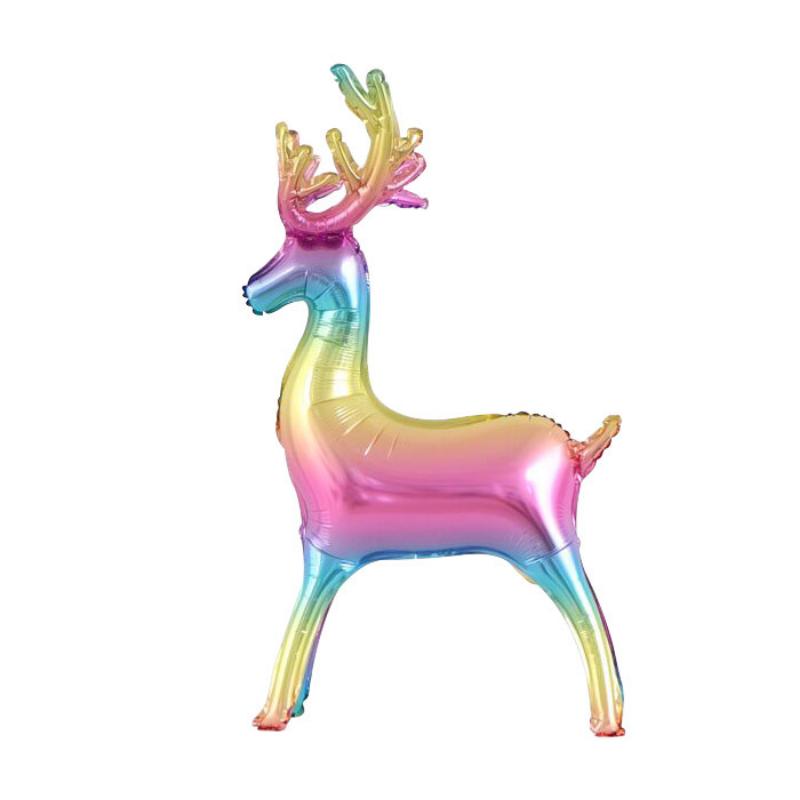 Standing Elk Foil Balloon Inflatable Toy Party Decor Sika Deer Balloons Reindeer Ballon Kids Birthday Party Decorations