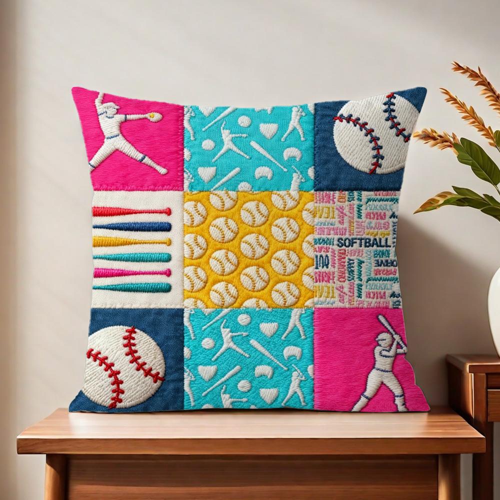 Softball Ppatternedd Bed Cushion Cover For Pillow Printing Sofa Decoration Home Car Room Coffee Shop Office Nordic Simplicity