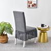 Waterproof Jacquard Chair Cover With Skirt Elastic Solid Color Chair Covers For Home Living Room El