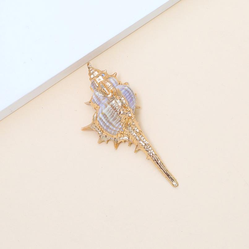 Electroplated Natural Shell Conch Scallop Pendant for DIY Necklace & Bracelet Jewelry
