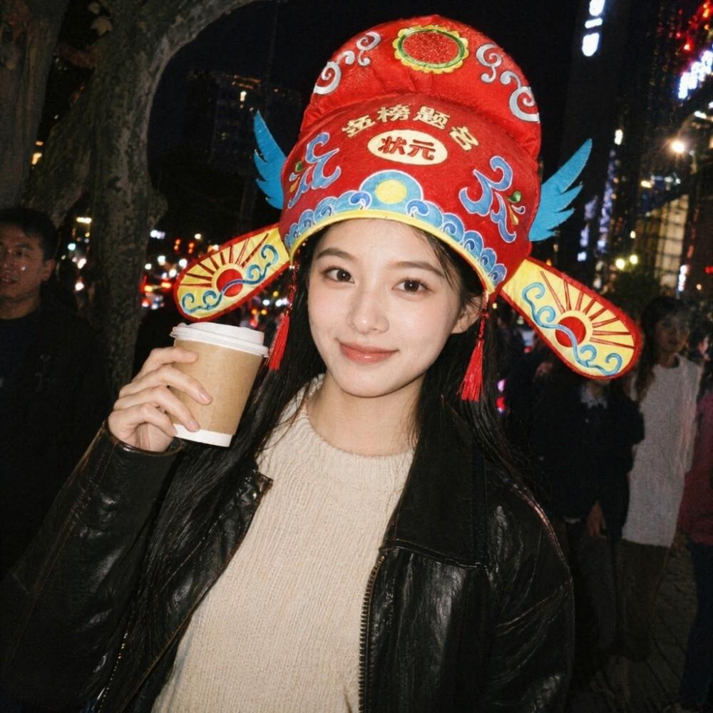 Adjustable Scorer Hat Tassel Role Play Headgear Celebration Photo Prop Headgear Cosplay