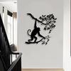 1pc Dynamic Monkey Iron Wall Art, Weatherproof Sculpture for Patio, Garden Fence, New Year Easter Holiday Outdoor Decor