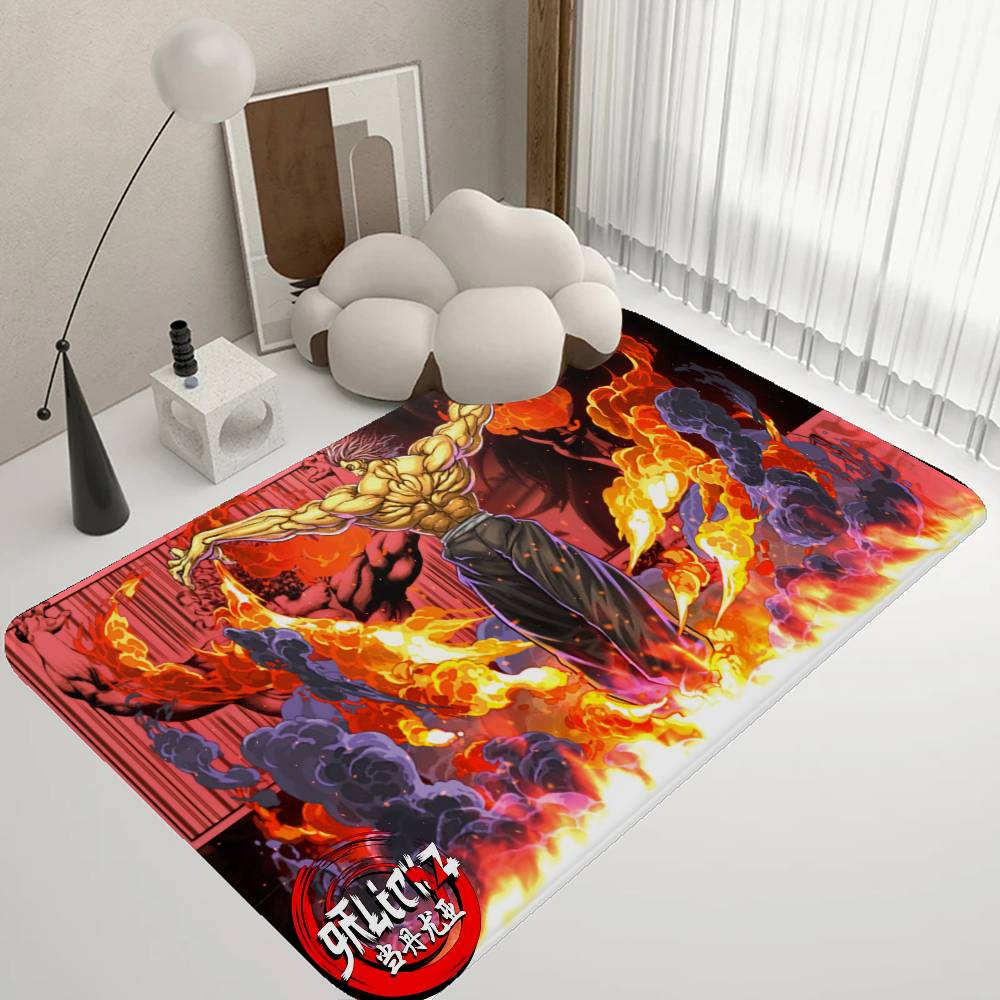 Baki Hanma Yujiro Manga Kitchen Mat Nordic Style Bedroom Living Room Doormat Home Balcony Anti-Slip Welcome Rug