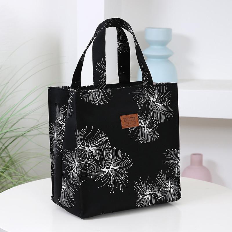 Vintage Large Capacity Handbag with Lunch Box Storage Bag for Work Commuting Shopping Portable Mother Cloth Tote Bag 2284₽