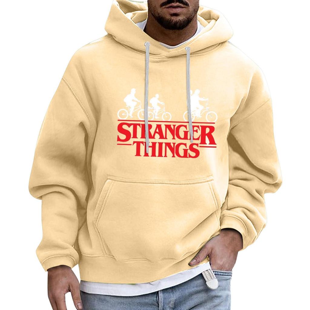 Herren Sport Freizeit Langarm Kapuzenpullover mit Tasche