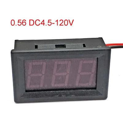 Voltímetro Digital 0.56 DC5-120V/DC 5V a 120V Voltímetro Digital Medidor de Panel de Voltaje para Electromóvil 12V 24V 96V Motocicleta