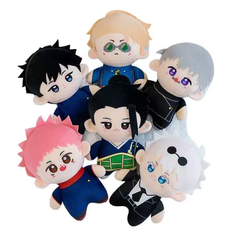 23cm Cartoon Jujutsu Kaisen Plush Dolls Lovely Anime Plush Toy Fushiguro Megumi Itadori Yuji Gojo Satoru Peluche Toy Fans Gift