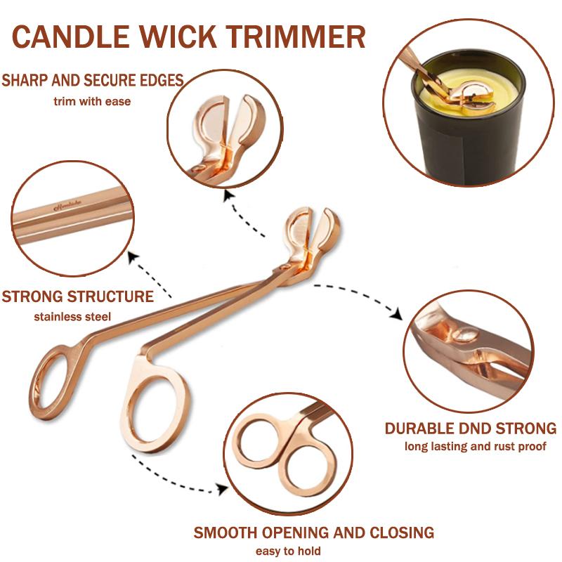 3/4pcs Candle Suppressor One-piece Tool Domestic Aromatherapy Candle Scissors Candle Suppressor Hook Tray Candle Tool Clippers