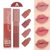 4 in 1 Cute Matte Lipstick Crayon Kit Combo Purple Lip Tint Velvet Sexy Moisturizing Lipstick Pen Waterproof Lasting Lip Makeup