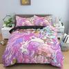 Unicorn Pattern Bedding Set Single Twin Double Queen King Cal King Size Bed Linen Set