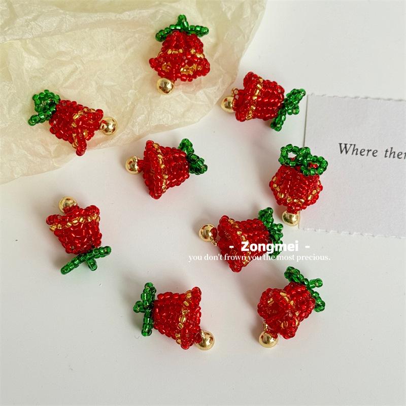 Handmade Christmas Crystal Pendant & Hair Clip Duo