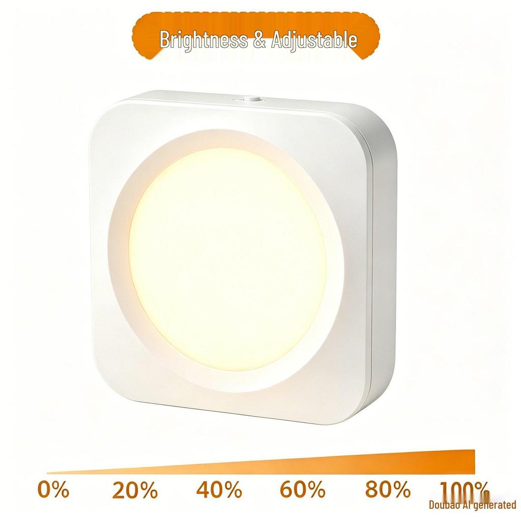 EU Standard Stepless Dimming Sensor Plug-In Night Light with Wake-Up and Feeding Modes