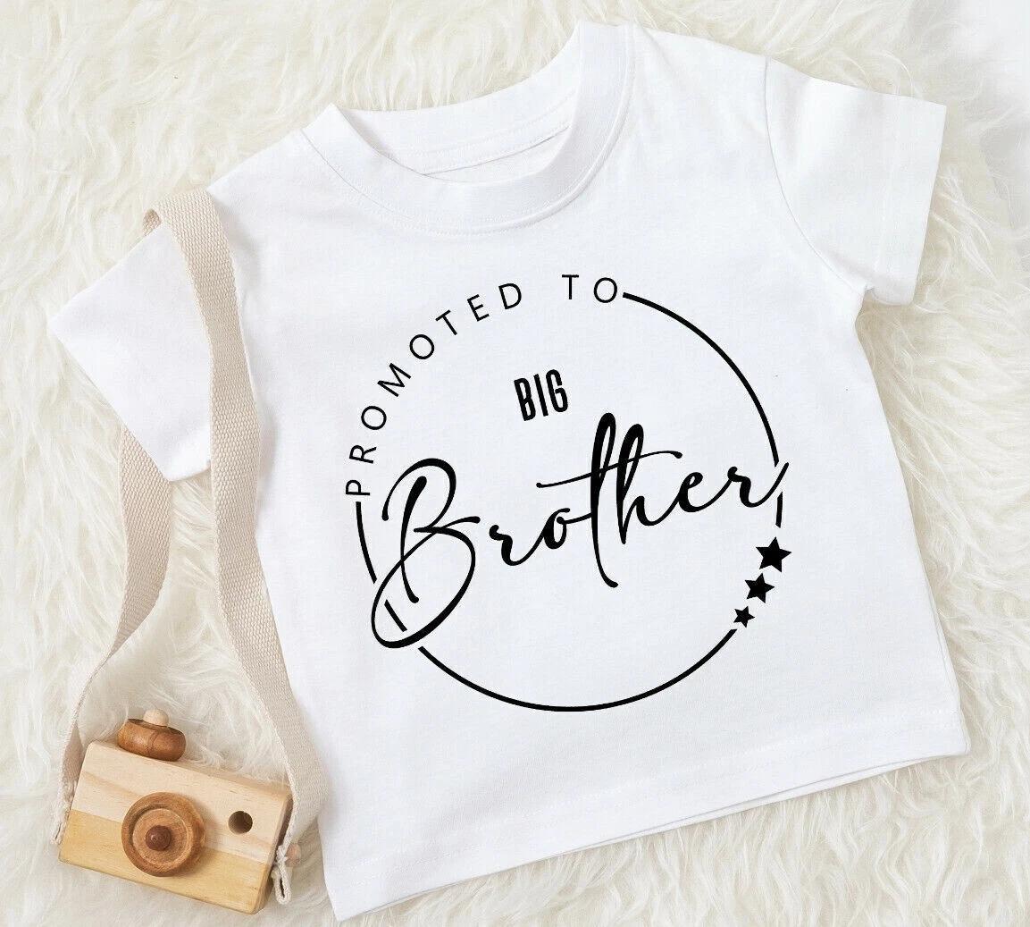 Продвижение в Старшие Братья Мальчики Младенец Дети Футболка, Боди для младенца, современный дизайн для объявления о беременности 160