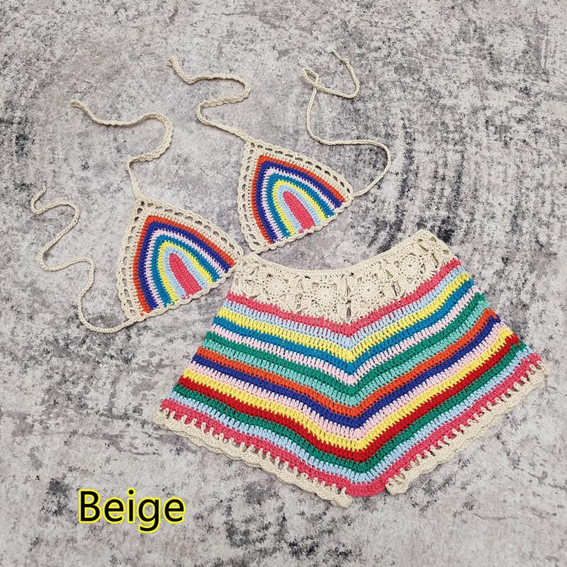 Handgemachtes Häkel-Bikini-Set mit Brustpolstern - Brasilianischer Badeanzug Bademode