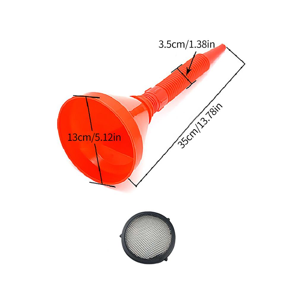Anti-splash Car Long Mouth Oil Funnel Gasoline Oil Fuel Filling Tools Plastic Engine Funnel Motorcycle Refueling Car Accessories