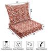 Vargottam Bedrucktes Outdoor Tiefsitz Patio Kissen Set 2-teiliges Sitzset Allwetter Ersatz