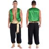 Men's Arabian Prince Cosplay Halloween Costume Sleeveless Vest with Long Pants Outfit