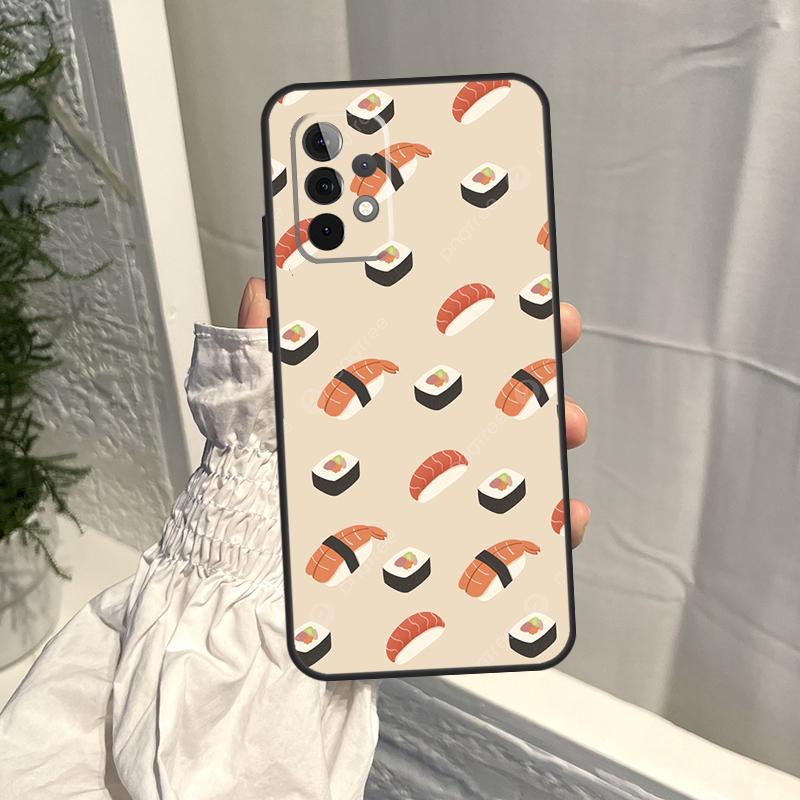 Japanese Sushi Food Case For Samsung Galaxy A56 A36 A16 A06 A54 A34 A14 A13 A53 A12 A22 A32 A52 A35 A15 A55 A17