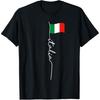 Italy Signature Flag Pole Italian Flag T Shirts Men Women Cotton Humor Streetwear Tee Shirt Short Sleeve Unisex Loose Clothing