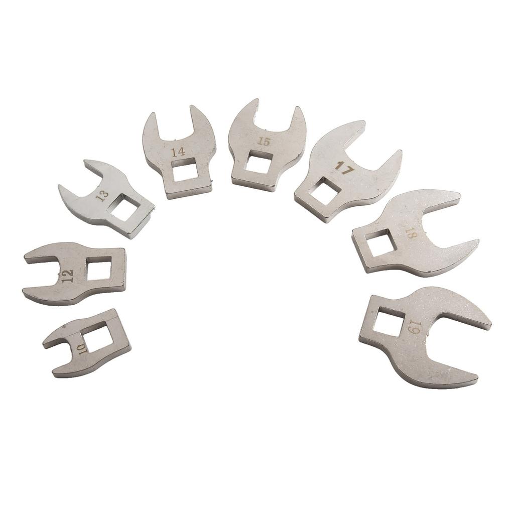 Complete Tool Kit with 8Pcs Metric Crowfoot Wrenches for Professionals