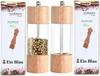 Ein Blau Multipurpose Mill, Pepper Mill, Salt Mill, Natural Solid Oak Wood, Ceramic, Professional Chef Design (Two Modern Transparent Windows)