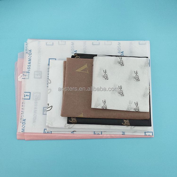 Custom Logo Thin Soft Tissue Wrapping Paper Recycled Four-Color Printing Guangdong for Clothing Gift Packaging