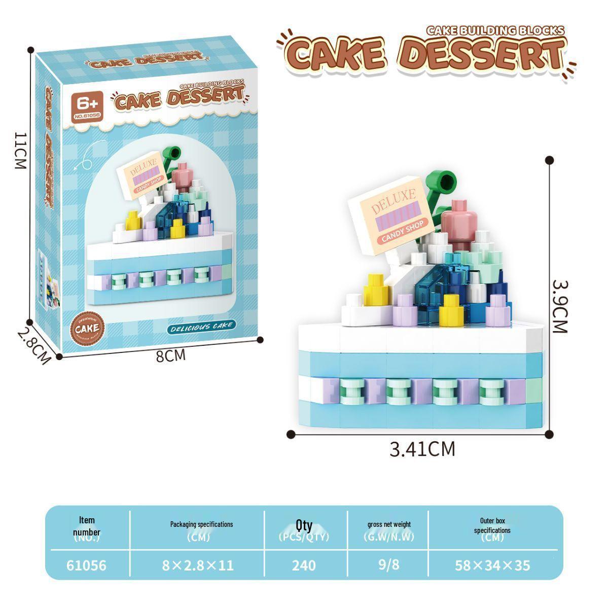Lego-Compatible Dessert Cake Mold & Assembly Toy - Holiday Gift Set for Creative Building Fun