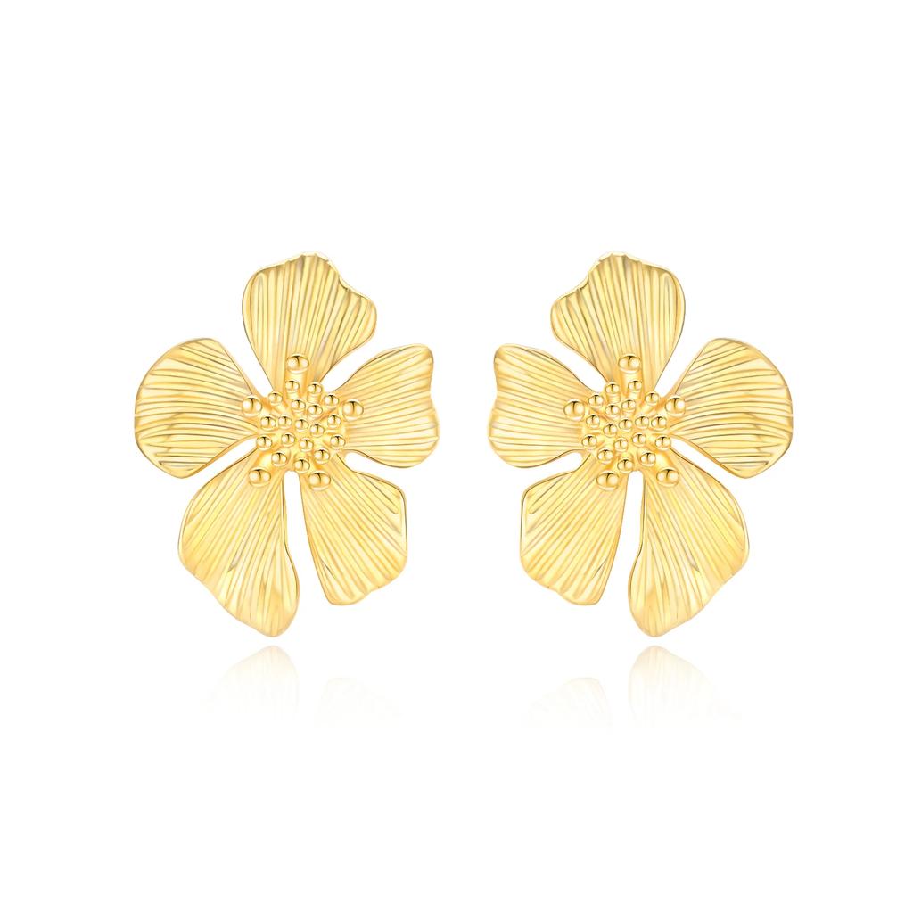 Seria Kwiatowa Kolczyki Sztyfty ze Srebra Próby 925 Motyl Fiołek Stokrotka Koniczyna Szczęście Romantyczna Biżuteria Ślubna Kolczyki z Kamieniem Cyrkonowym