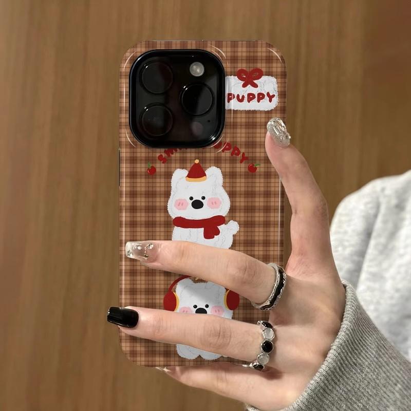 Fun Dog Is Suitable for Apple 16promax Mobile Phone Case 15 Autumn and Winter 14 Film 13 Two-in-one 12 New Year's 11