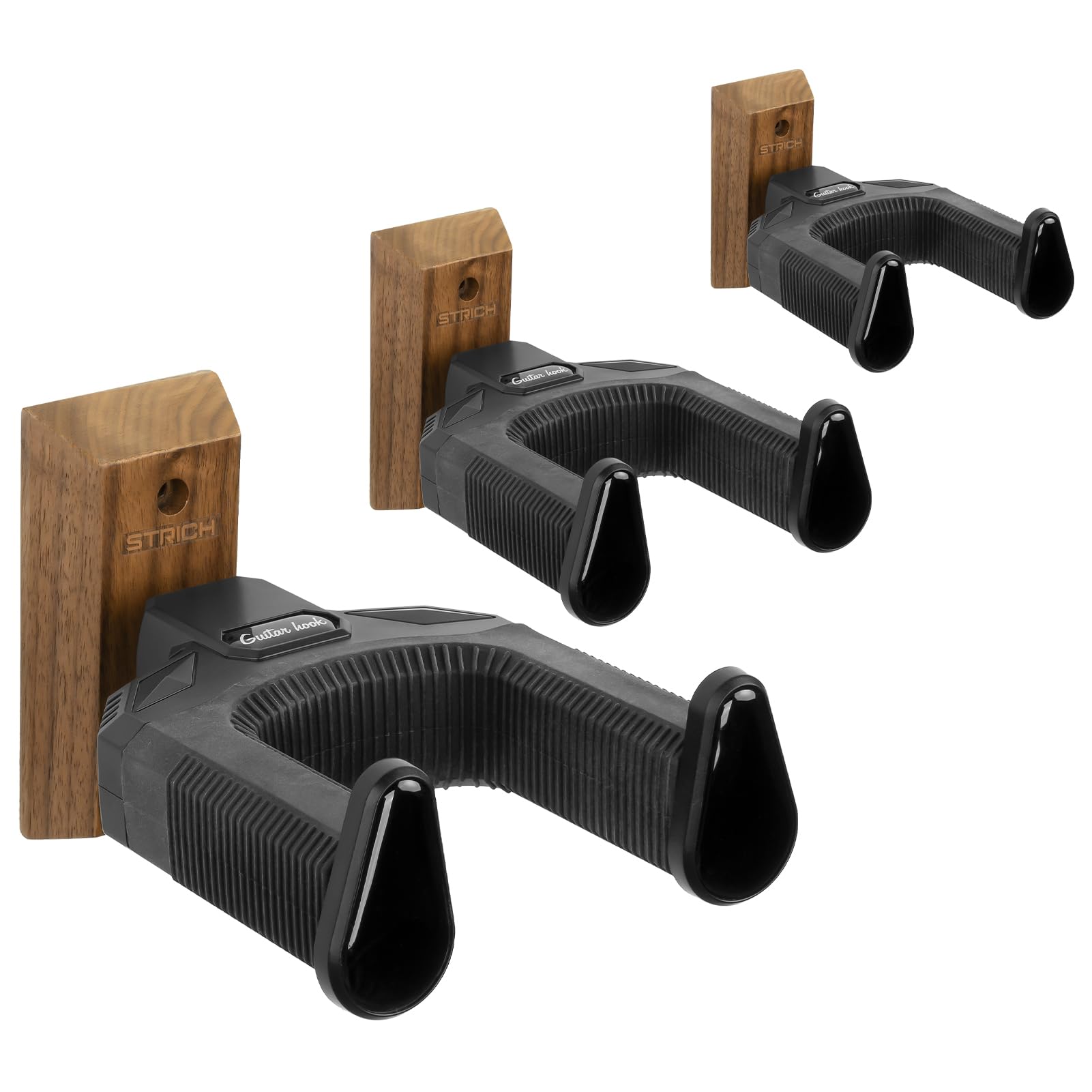

STRICH Guitar Guitar Holder with Easy Screws Suitable for and More Hanger, Wall-Mounted Auto-Locking Function, Installation, Included, Guitars,