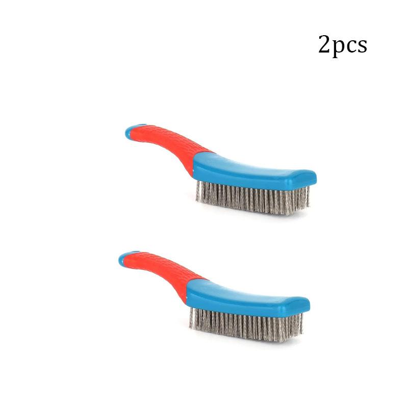 Heavy Duty Stainless Steel Wire Brush with Comfortable Plastic Handle Perfect for Removing Rust, Welding Slag, Dirt,Paint 260909
