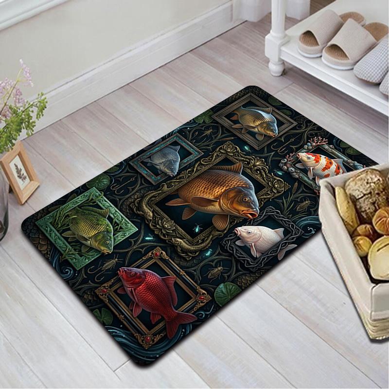 Fish Fantasia Pattern Rug Floor Mat for Living Room or Bedroom Soft and Comfortable Carpet a Gift for Birthday and Holiday.