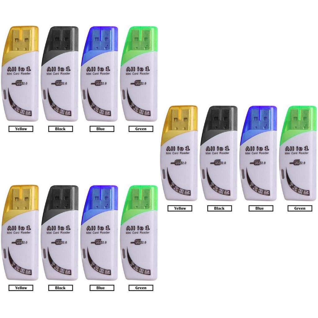 Sleek And Compact 4 In 1 Usb Card Reader Multi-functional Sd Tf Ms M2 For Computers