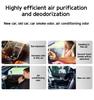 Portable Solar Powered Car Air Purifier No Consumable Filter Removes Odor Smoke and Formaldehyde for Vehicle Household