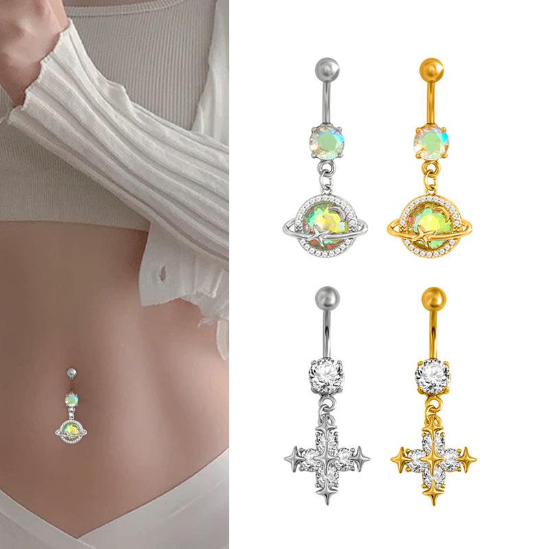 Kolczyki do pępka Stal Nierdzewna Wisiorek Łabędź Pępek Kolczyk Dla Kobiet Ciało Seksowna Biżuteria do Piercingu