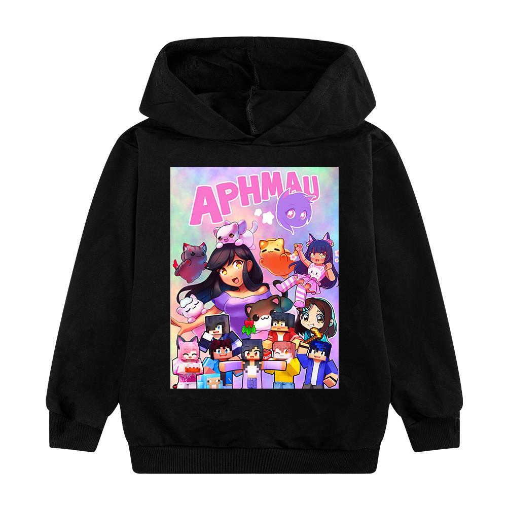 B978 Kids Girls APHMAU Anime Printed Casual Outdoor Long Sleeves Hoodie 100cm