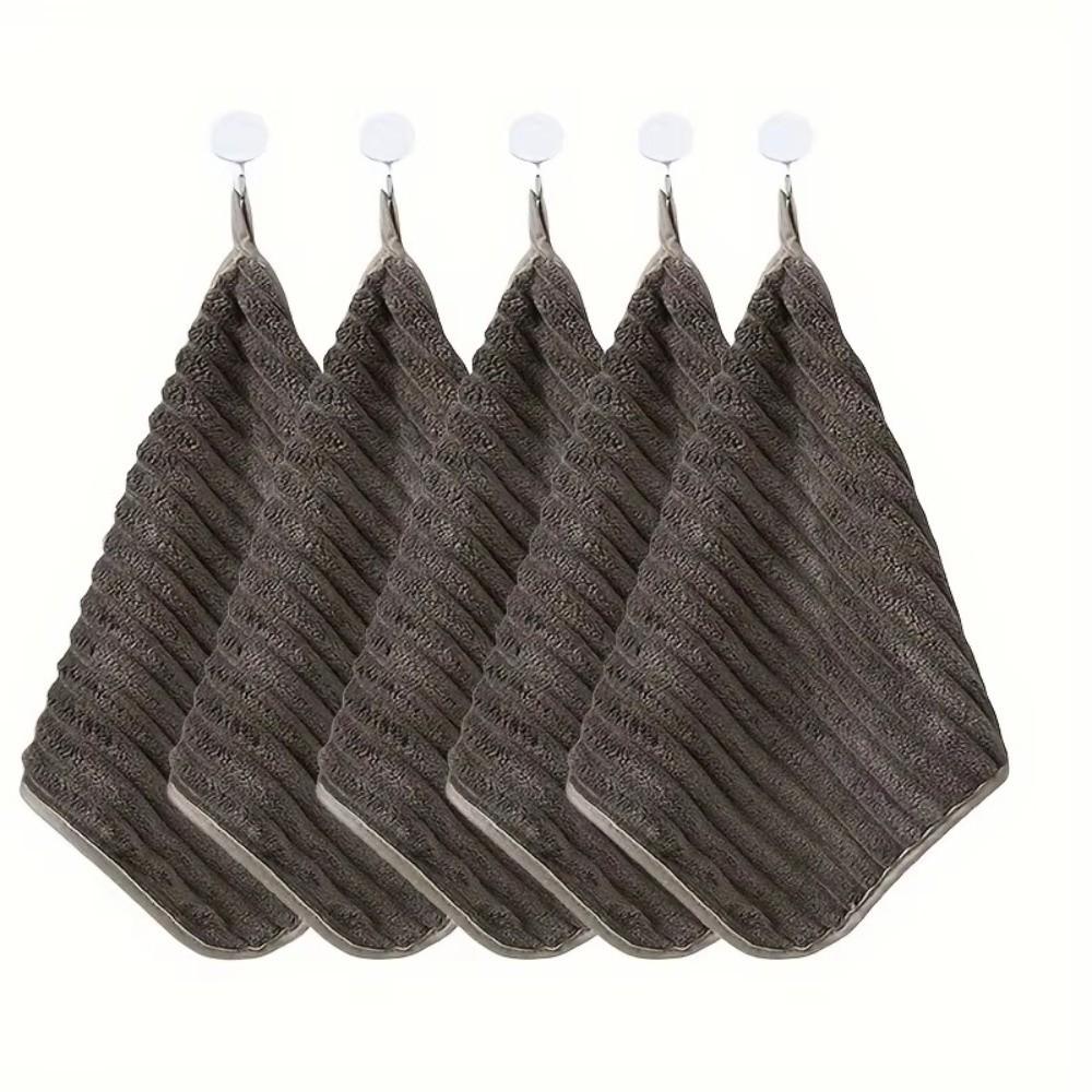 5PCS Soft Hand Towel Set Super Absorbent 11.8*11.8 inch Wiping Towel Washcloths Daily Necessities Quick Drying