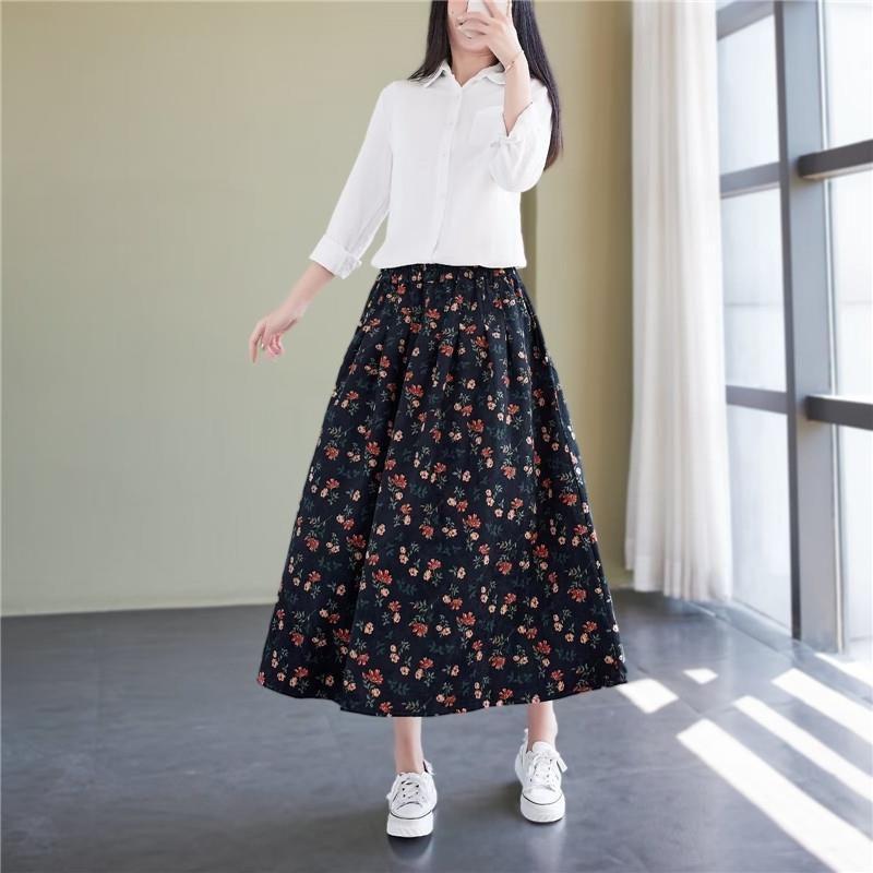 Summer Print A-line Skirt: Slimming and Stylish Women's Fashion
