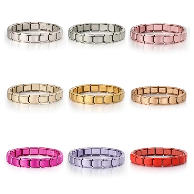 2025 Neu Herren und Damen Sternenfarben 18 Stück Italienischer Charm Passend für 9mm Edelstahl Modulares Armband Großhandelsschmuck