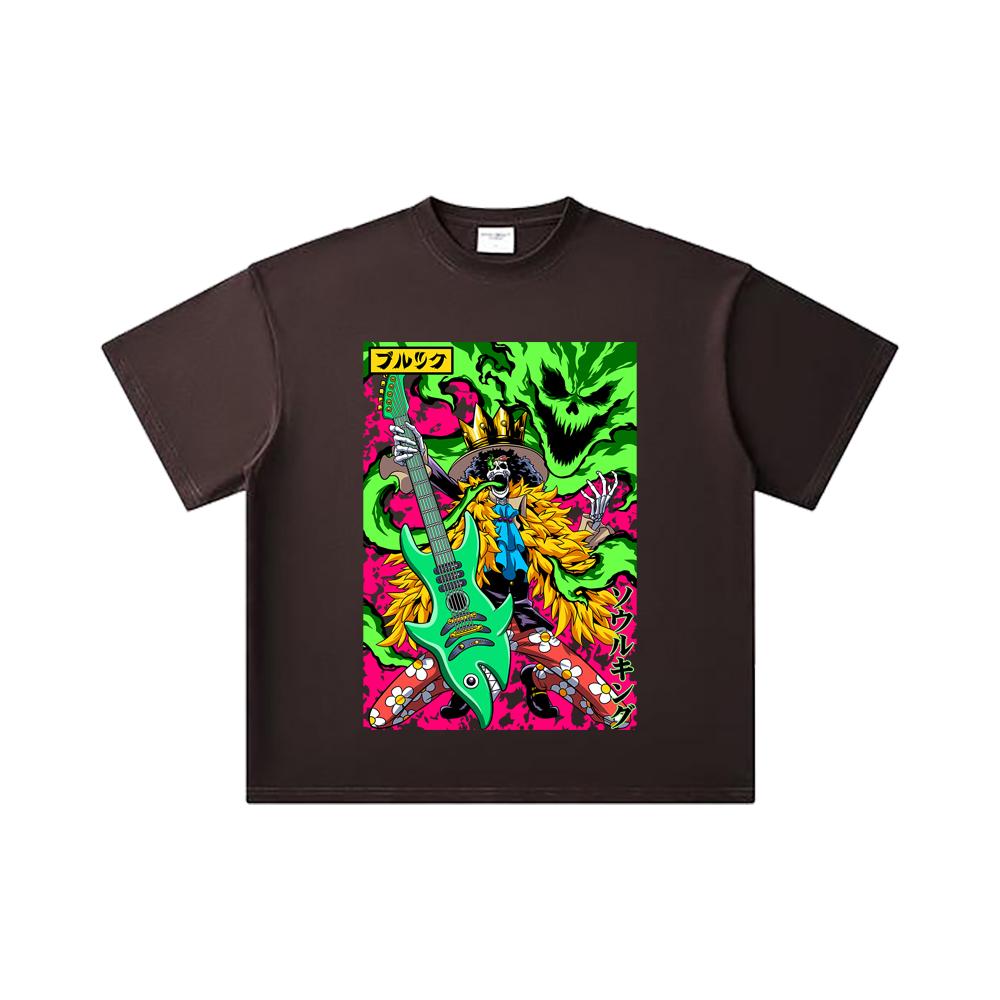 260 GSM Double Yarn 32 Count 100% Cotton One Piece V69 Brook Print Unisex Heavy Cotton T Shirt
