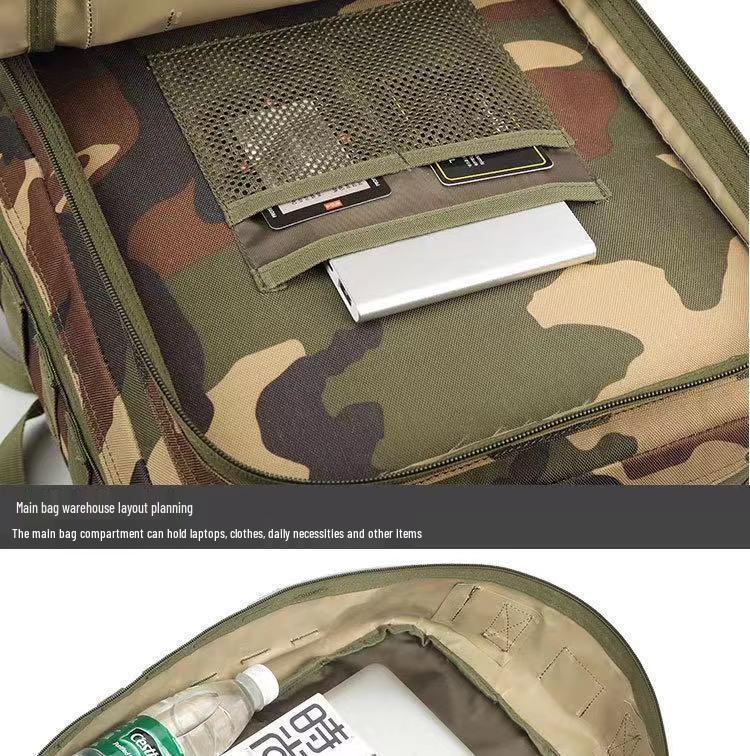 45L Camouflage Tactical Sports & Mountaineering Backpack: Large Capacity 3P Assault Pack