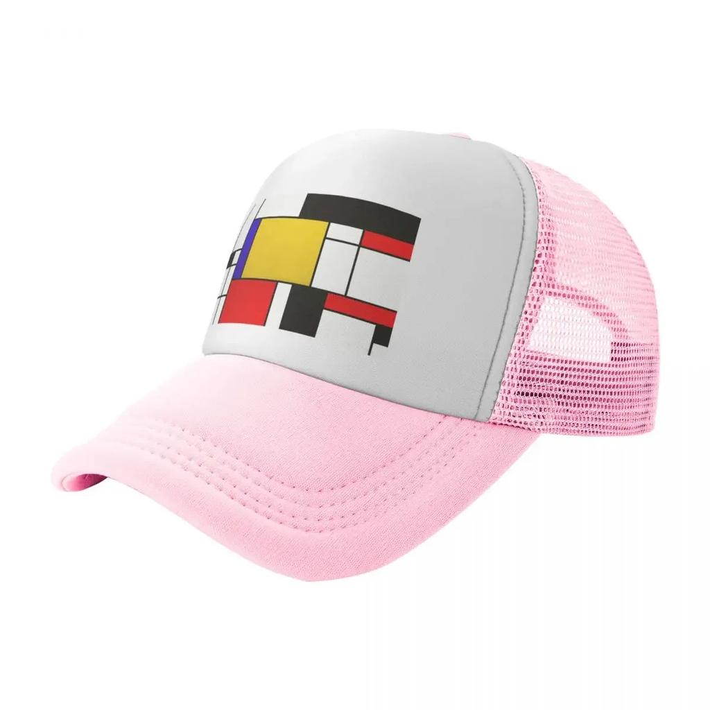 Mondrian Style Abstract Art Baseball Cap Snap Back Hat Unique hats Snapback Cap For Girls Mens