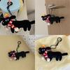 Cute Black Dog Plush Toy Christmas Ornament For Student Backpack Decoration Gift Short Plush, Black, 159cm