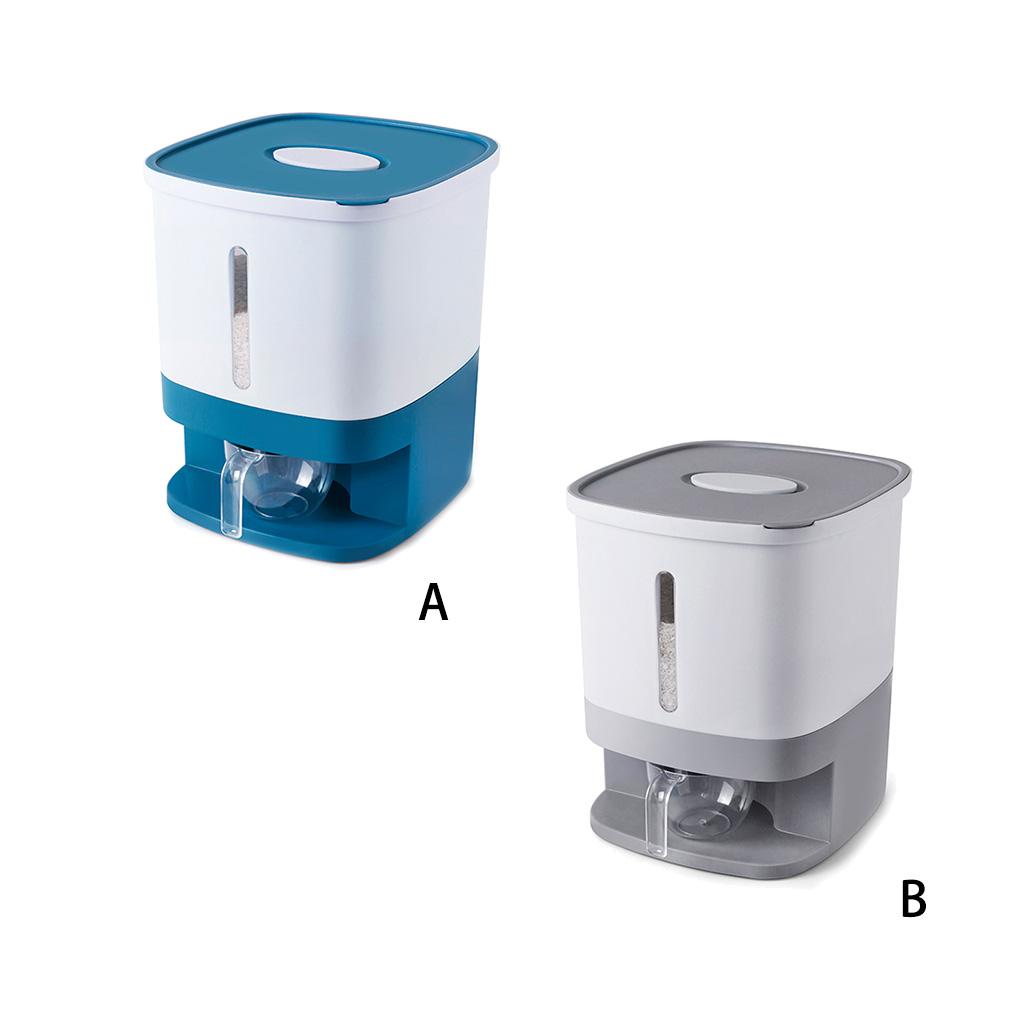 10KG Rice Bucket Dispenser Sealed Grain Case Cereal Food Storage Box Moisture-proof Transparent Powder Boxes Tank