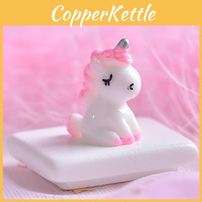 Adorables Mini Figuras de Unicornio Artesanía de Resina Estilo Dibujo Animado Colorido Perfectas Para Jardines de Hadas