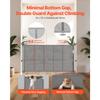 SucceBuy 55/71/110in Retractable Baby Gate 34in Tall Extends Wide Retractable Gate for Kids Pets Mesh Material Easy To Install