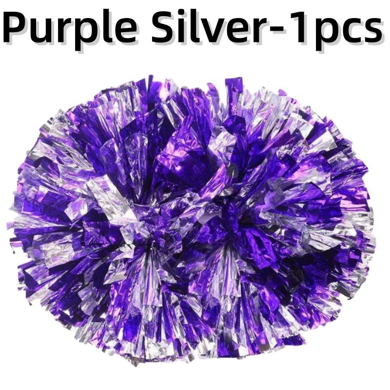 Cheerleading Pom Poms with Handle Cheer Balls Big Gold Silver Red Yellow Blue Hand Dance Pompoms Accessories for Women Girl Kids