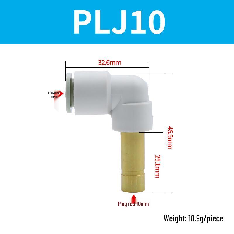 Elbow Pipe Plug Reducer Bush PGJ6-4 8-6 12-6 16-10 Blue-Black-White Male-Female