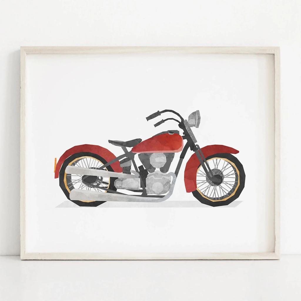 Auto Zug Motorrad Kinderzimmer Vintage Leinwand Kunst Gemälde Poster und Drucke Aquarell Wandkunst Bild für Heimdekoration Cuadros