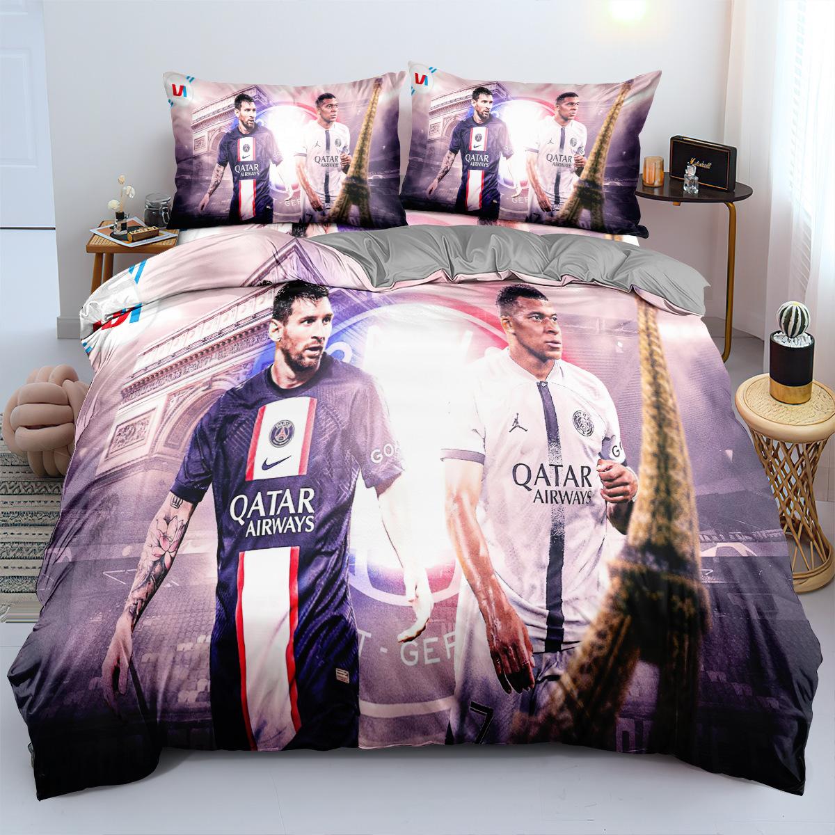 

Комплект постельного белья «Звезда Чемпионата мира», трехпредметный, абразивная ткань 90-120 г, 3D цифровая печать 90 * 200